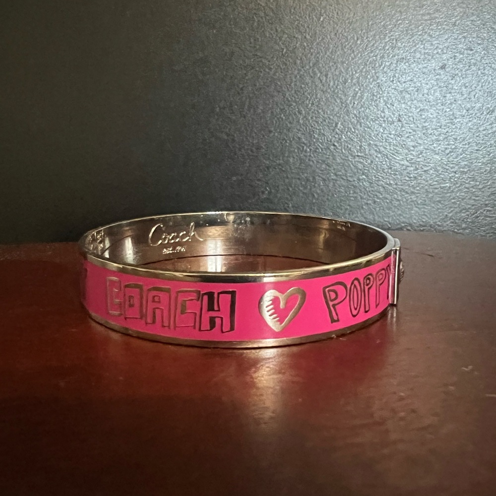 Coach pink bracelet/ bangle